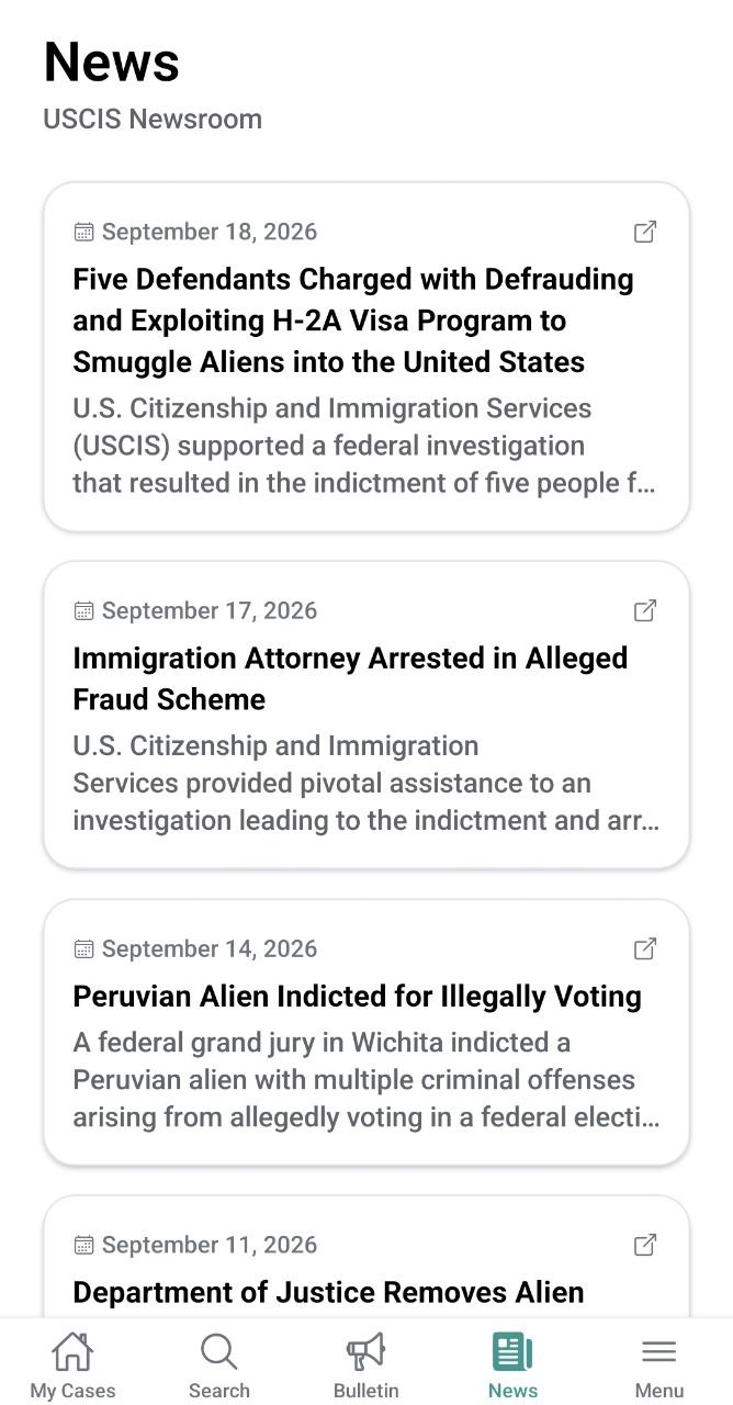 StatusPal News screen